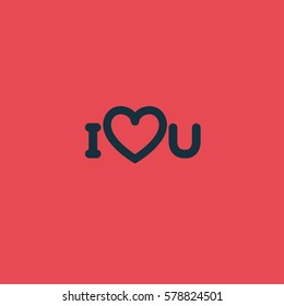 Valentine's day. Romantic design elements isolated. Thin line version. Vector illustration. Love you icon