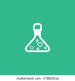 Valentine's day. Romantic design elements isolated. Thin line version. Vector illustration. Lab icon