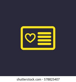 Valentine's day. Romantic design elements isolated. Thin line version. Vector illustration. Love card icon