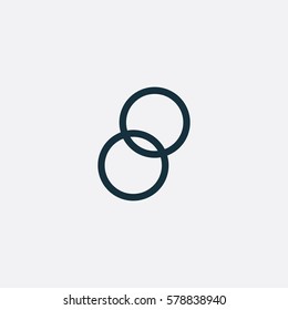 Valentine's day. Romantic design elements isolated. Thin line version. Vector illustration. Ring icon