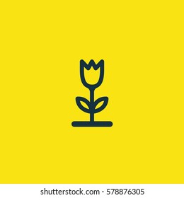 Valentine's day. Romantic design elements isolated. Thin line version. Vector illustration. Flower icon