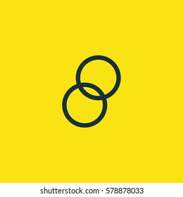Valentine's day. Romantic design elements isolated. Thin line version. Vector illustration. Ring icon