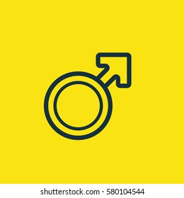 Valentine's day. Romantic design elements isolated. Thin line version. Vector illustration. Gender icon