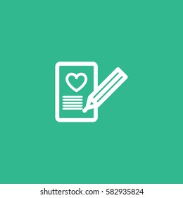 Valentine's day. Romantic design elements isolated. Thin line version. Vector illustration. Love card icon
