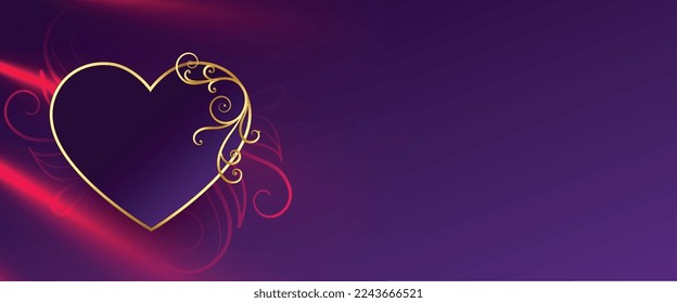 valentines day romantic media post banner with text space vector 