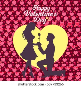 Valentines day - Romantic relationship lover illustration