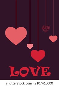 Día de San Valentín. Antecedentes vectoriales románticos.