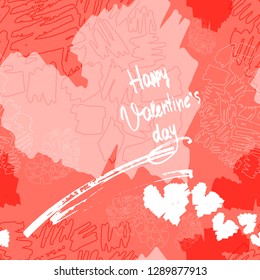Valentine's day. Romantic vector seamless pattern.