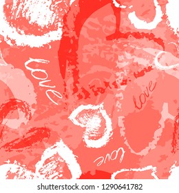 Valentine's day. Romantic vector seamless pattern.