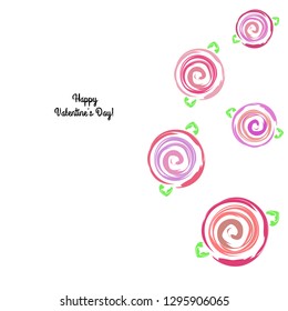 Valentine's Day, rose, flower, greeting card, vector background
