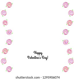 Valentine's Day, rose, flower, greeting card, vector background