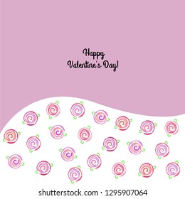 Valentine's Day, rose, flower, greeting card, vector background