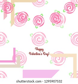Valentine's Day, rose, flower, greeting card, vector background
