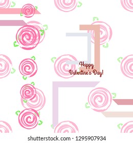Valentine's Day, rose, flower, greeting card, vector background