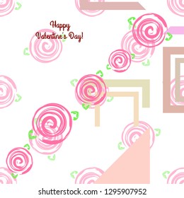 Valentine's Day, rose, flower, greeting card, vector background