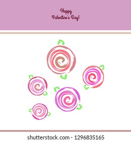Valentine's Day, rose, flower, greeting card, vector background