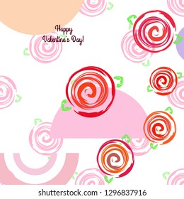 Valentine's Day, rose, flower, greeting card, vector background
