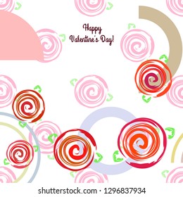 Valentine's Day, rose, flower, greeting card, vector background