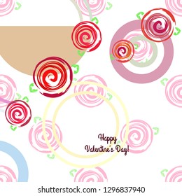 Valentine's Day, rose, flower, greeting card, vector background