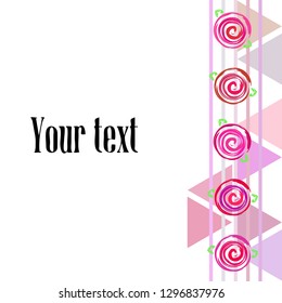 Valentine's Day, rose, flower, greeting card, vector background