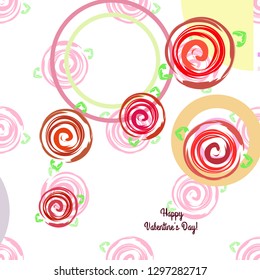 Valentine's Day, rose, flower, greeting card, vector background