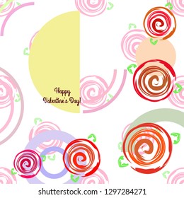 Valentine's Day, rose, flower, greeting card, vector background