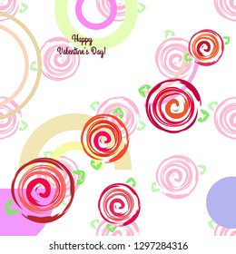 Valentine's Day, rose, flower, greeting card, vector background