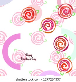 Valentine's Day, rose, flower, greeting card, vector background