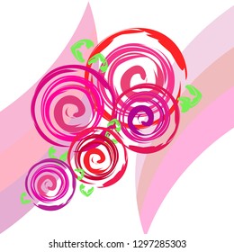 Valentine's Day, rose, flower, greeting card, vector background