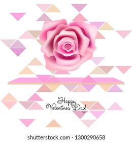 Valentine's Day, rose, flower, greeting card, vector background