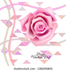 Valentine's Day, rose, flower, greeting card, vector background