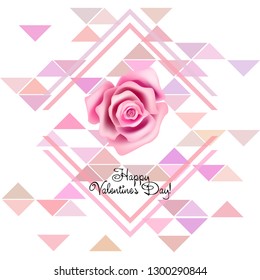 Valentine's Day, rose, flower, greeting card, vector background