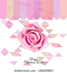 Valentine's Day, rose, flower, greeting card, vector background