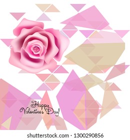 Valentine's Day, rose, flower, greeting card, vector background
