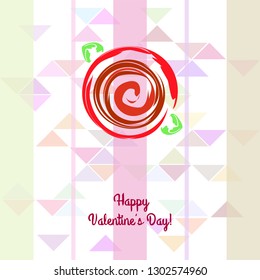 Valentine's Day, rose, flower, greeting card, vector background