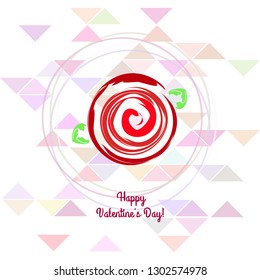 Valentine's Day, rose, flower, greeting card, vector background