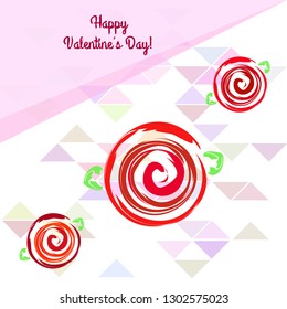 Valentine's Day, rose, flower, greeting card, vector background