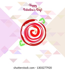 Valentine's Day, rose, flower, greeting card, vector background