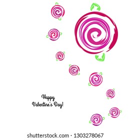 Valentine's Day, rose, flower, greeting card, vector background