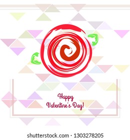 Valentine's Day, rose, flower, greeting card, vector background