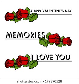 Valentine's Day Roses Vector