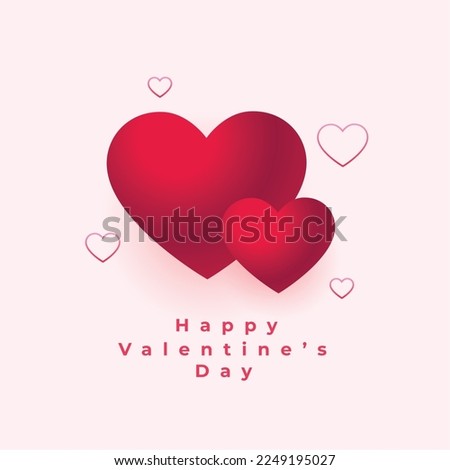 valentines day saint background with cute lover hearts vector