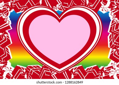 Valentine's day sale advertisement, gift sales, heart mark background material wallpaper