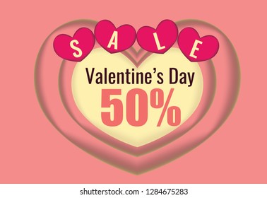 Valentines day sale background
