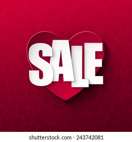 Valentine`s day sale background