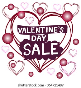 Valentine`s day sale background
