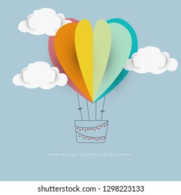 Valentines day sale background with balloons heart. Vector illustration. Wallpaper, flyers, invitation, posters, brochure, banners. - Vector