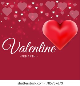 Valentines day sale background with balloons heart pattern. Vector illustration. Wallpaper, flyers, invitation, posters, brochure, banners.