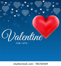 Valentines day sale background with balloons heart pattern. Vector illustration. Wallpaper, flyers, invitation, posters, brochure, banners.