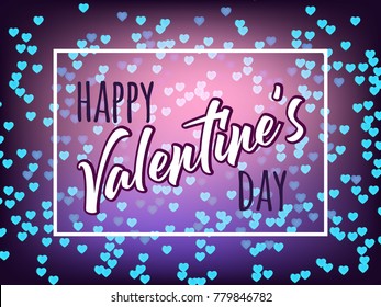 Valentine's day sale background. bokeh, heart pattern vector illustration. EPS 10